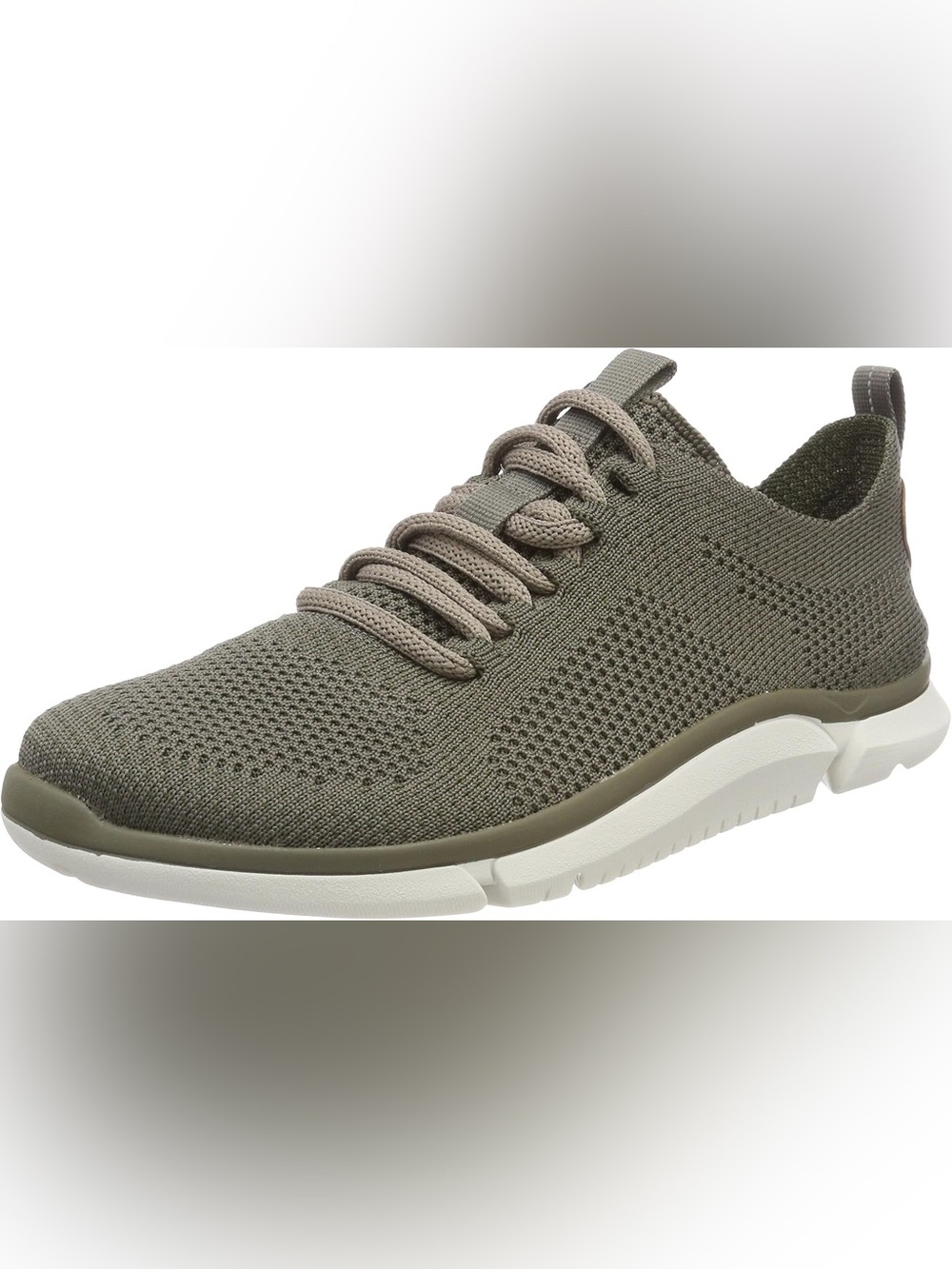 Clarks Men's Triken Run Sage Green Knit Trigenic Sneakers - Picture 4 of 10